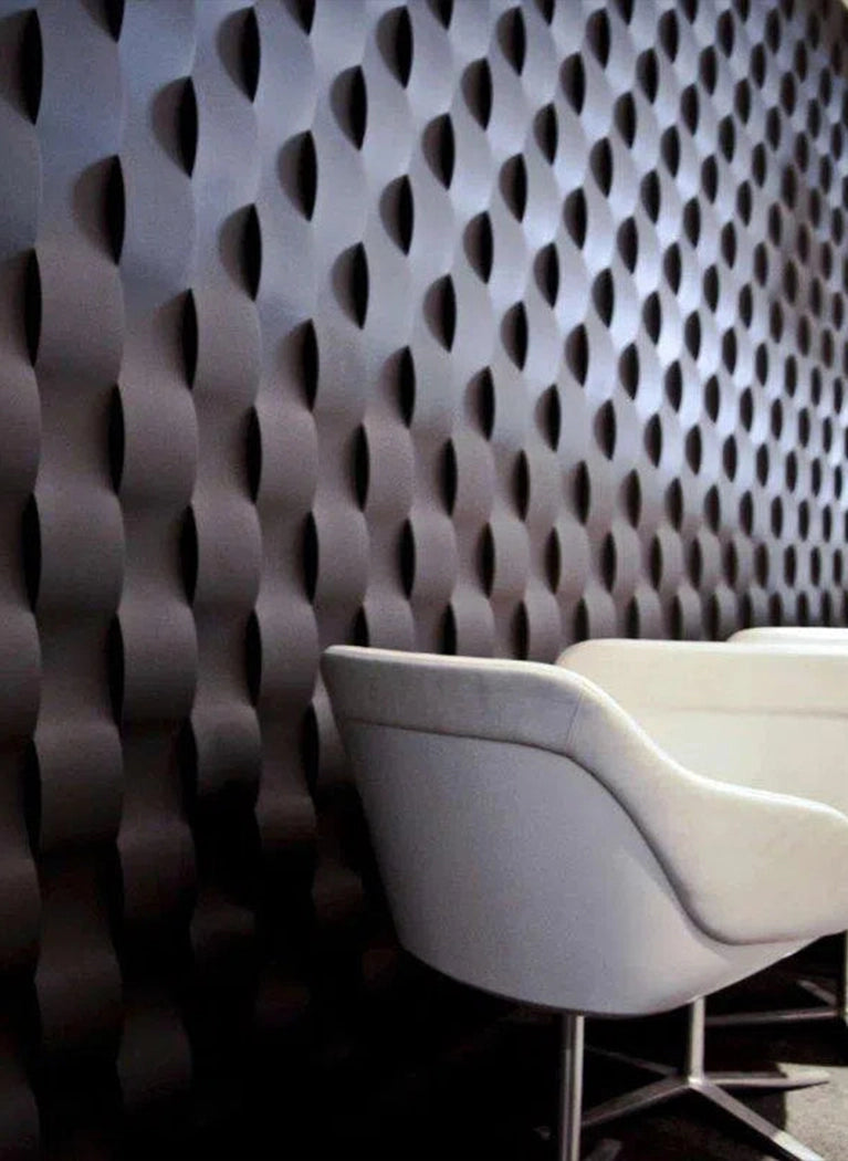 3D Gypsum Wall Art Panels dark accent wall DecorMania.eu